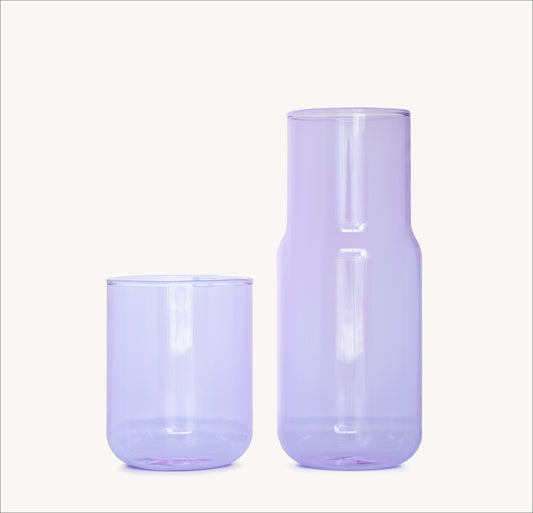 Tinted Glass Carafe - Violet