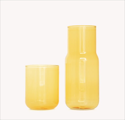 Tinted Glass Carafe - Lemon