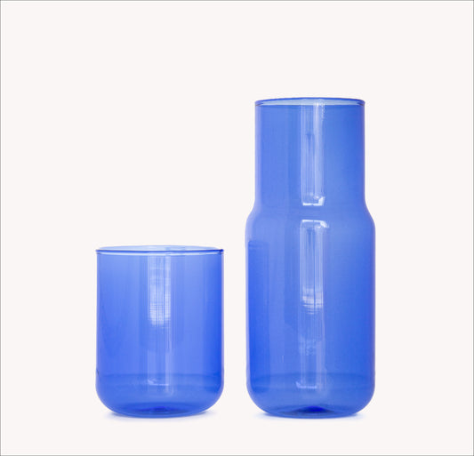 Tinted Glass Carafe - Pool