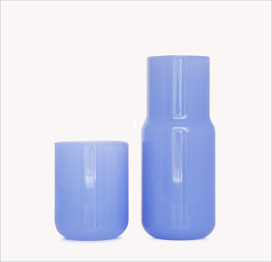 Tinted Glass Carafe - Periwinkle