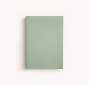 A5 Vegan Leather Notebook - Moss